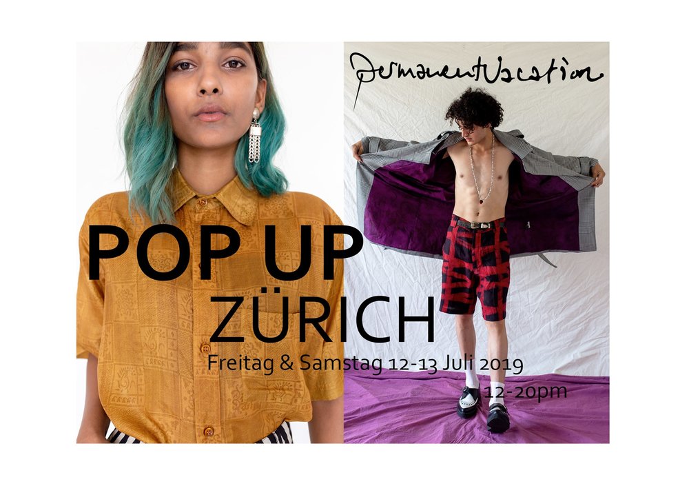 We have the pleasure to invite you to our POP UP SHOP of the NEW Permanent Vacation Unisex collection in Zurich straight from New Delhi hosted by KULTURFOLGER. Come over to discover the new collection and enjoy our fancy cocktails.