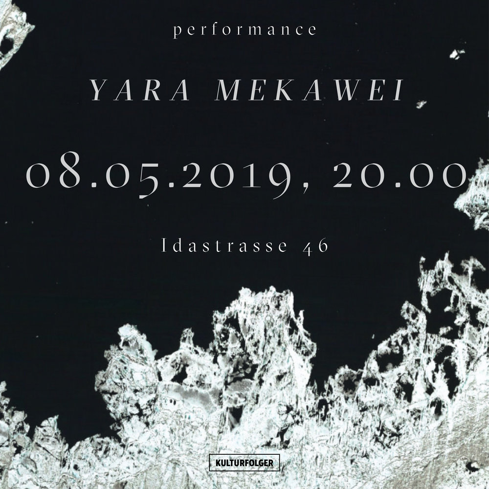 ABOUT: +99 Live sound performance It is a quest for the names of God, the qualities, the meanings of words. How does the linguistic meaning of the names affect the spiritual purity, the waves that are produced by the sound frequencies in the vacuum. BIO: Yara Mekawei is a Cairo-based electronic music composer and sound artist. A prolific artist and scholar, Mekawei‘s sonic bricolages draw inspiration from the flow of urban centers and the infrastructure of cities. Interested in the philosophy of architecture, history and literature. Mekawei used the optical transfer from the musical conversation and transferring the sound waves to a visual forms. Her work is based on sound as a tool of vision, the philosophy of composition is shaped by sophisticated practices that convey messages of conceptual dimension to the public. Mekawei using the research literature specializing in the social ideologies in her concepts. She follows her projects through a research point of unite between work and the other, whose work shows an intangible aspect of her personality, and being feminine in an East African society. Yara Mekawei is artist in residence at AiR Rote Fabrik from April until June 2019. https://rotefabrik.ch/de/akteure/artists-in-residence/air-overview/yara-mekawei/#/ Yara Mekawei ► yaramekawei.wix.com/yaramekawei